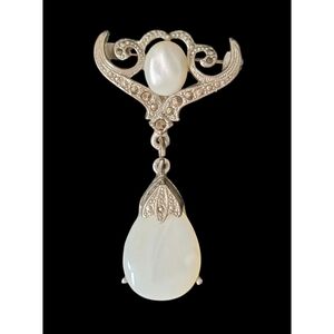 Art Deco Style Moon Glow Brooch